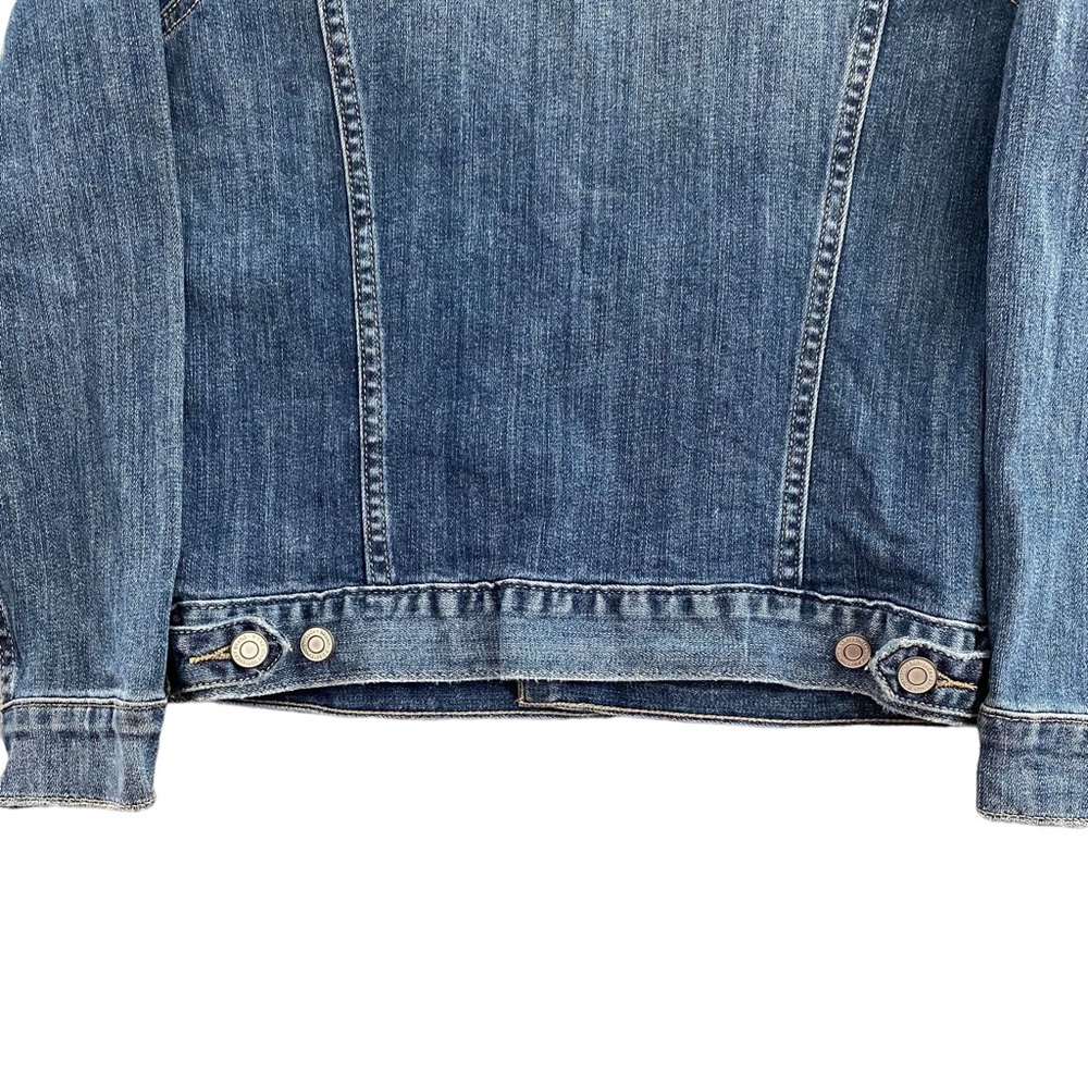 Lucky Brand Tomboy Trucker Jean Jacket Women's Size Medium Blue Denim Distressed - Picture 6 of 9
